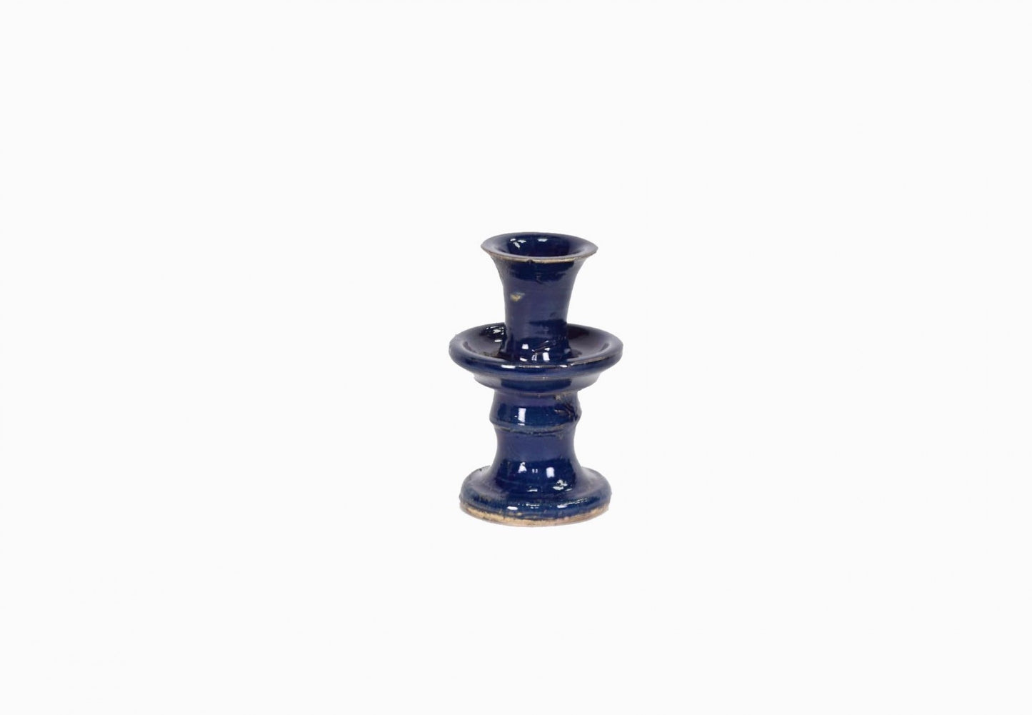 ZAGORA CANDLESTICK INDIGO SMALL