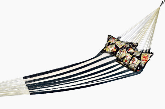 Black and white stripe hammock