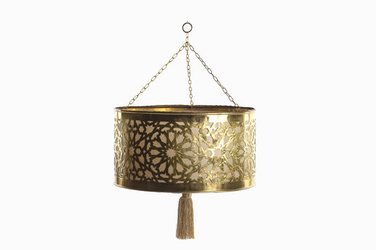 Moroccan brass lamp with tassel