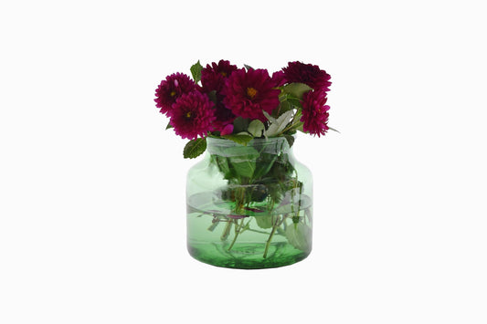 East European green glass vase