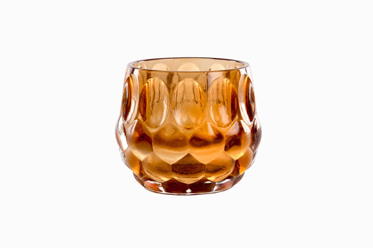 SWEDISH AMBER GLASS VOTIVES REF 2