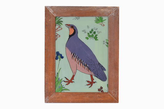 Indian glass painting of a partridge (large)