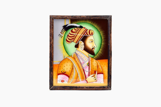 Indian glass painting of a Maharaja (medium)