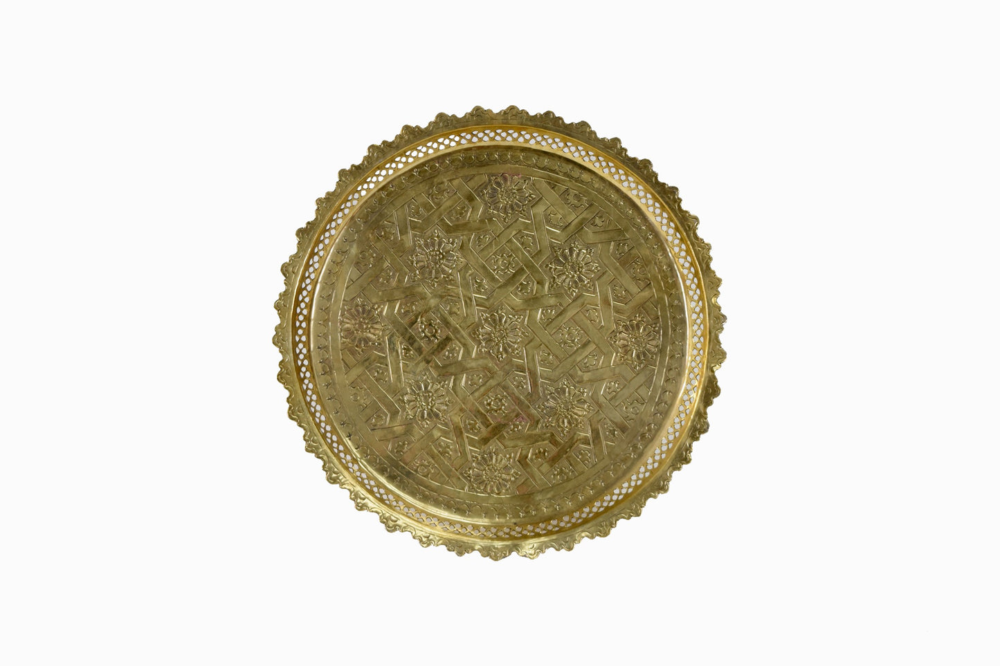 Moroccan brass tray MBT04