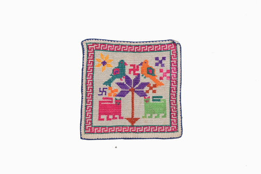 A small piece of embroidered vintage fabric from India WH31