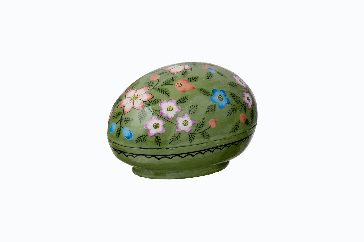 Boîte à oeufs de Pâques fleur verte petite