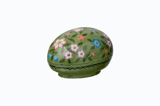 Green flower Easter egg box small