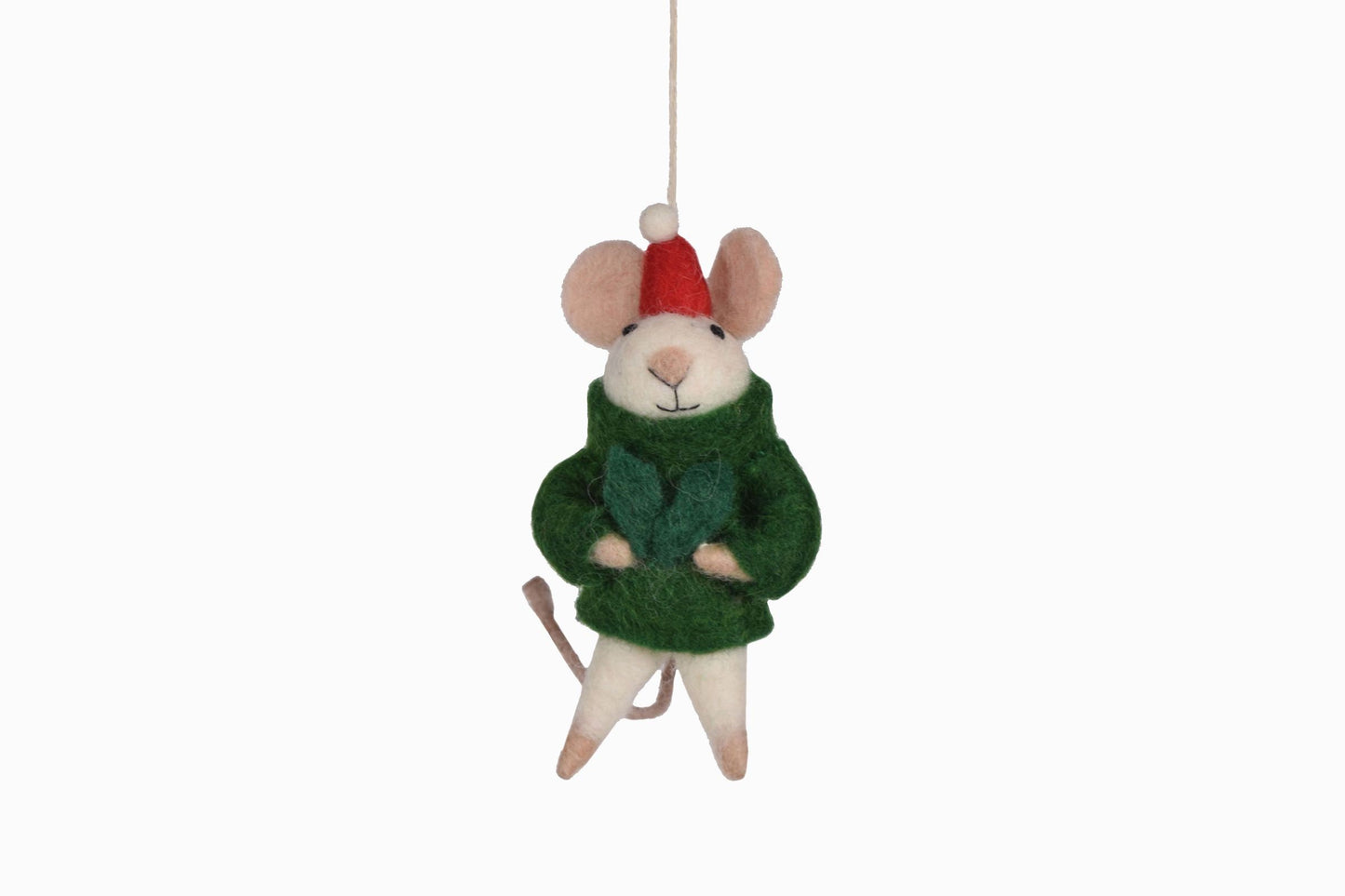 Felt Santa Mouse decoration