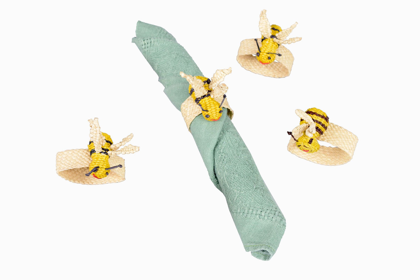 Ronds de serviette abeille (lot de 4)