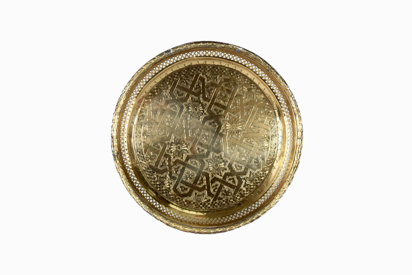 Moroccan brass tray MBT05