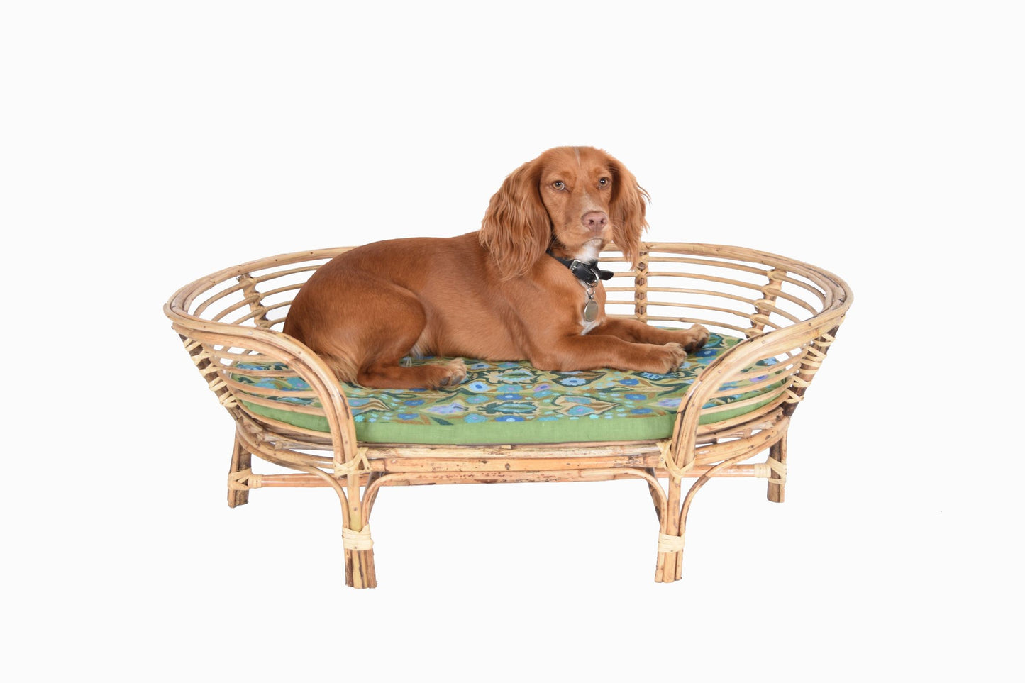 BAMBOO DOG BED WITH CUSHION