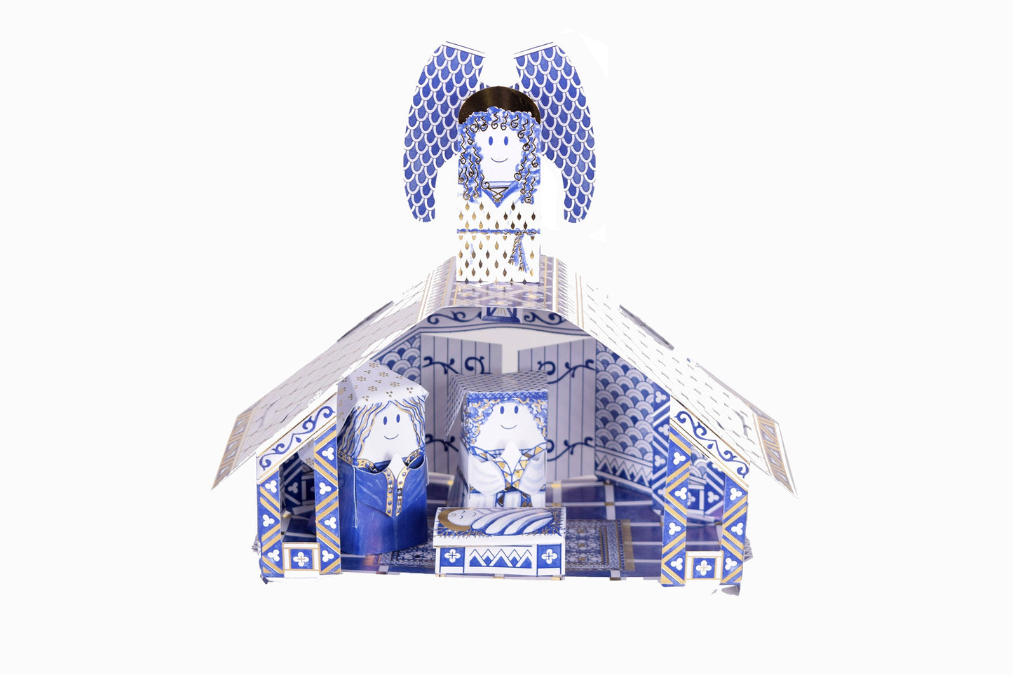 Delft blue Nativity scene