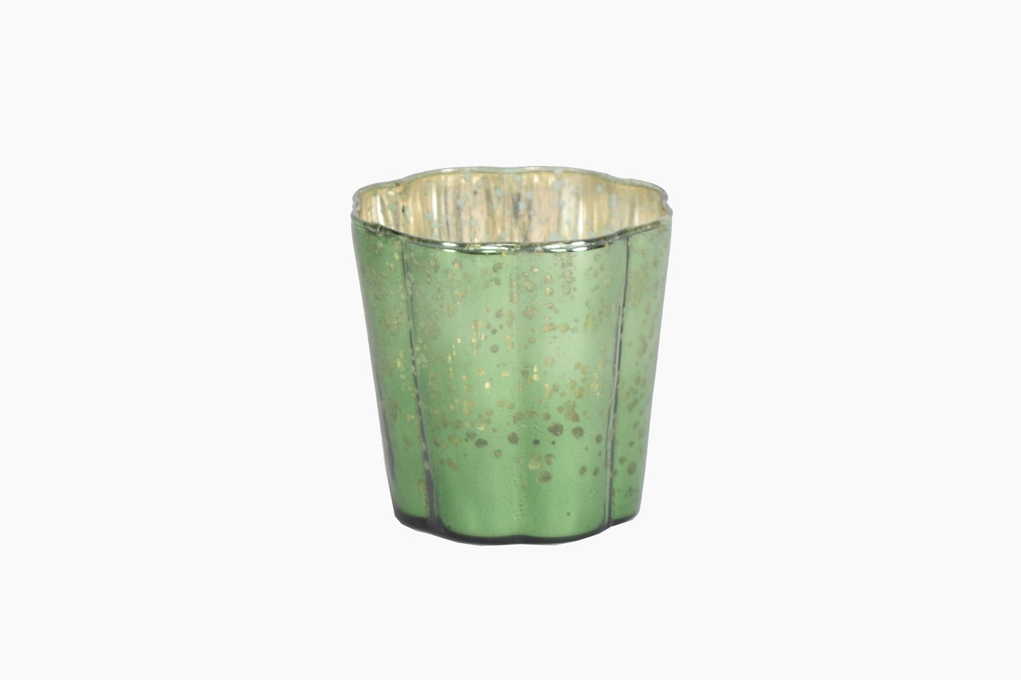 Fluted green votives