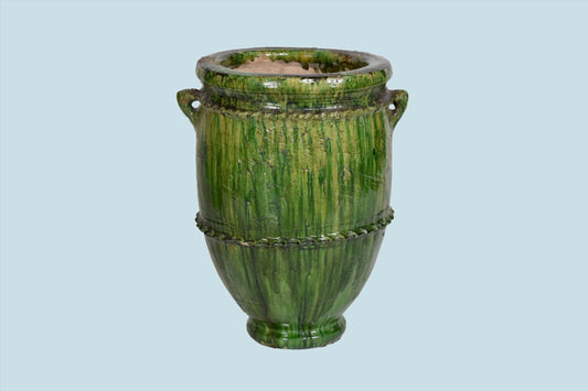 Zagora Garden Urn - Large - Rustic Green Ref 6