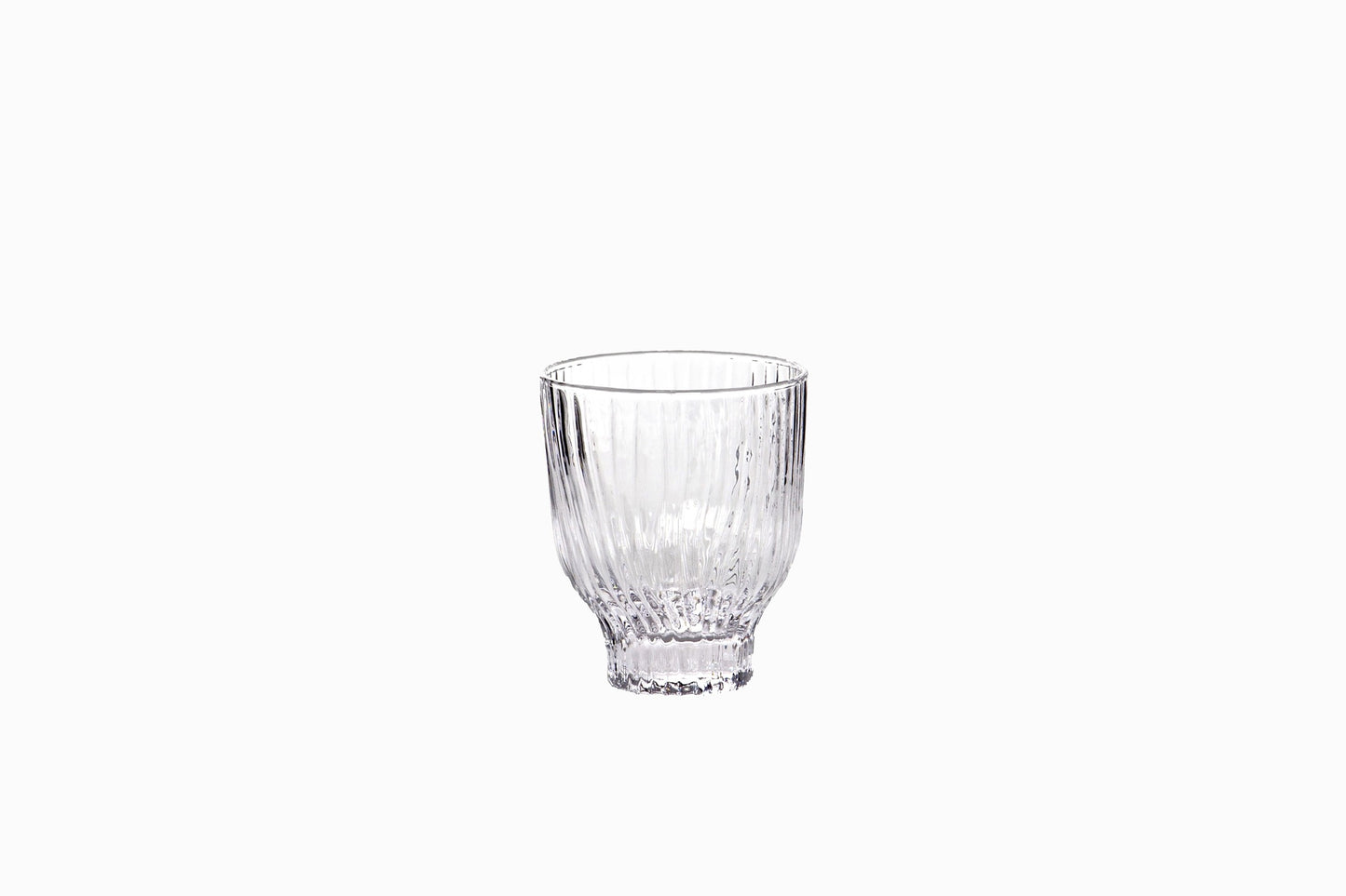 Grooved glass 300ml tumbler clear