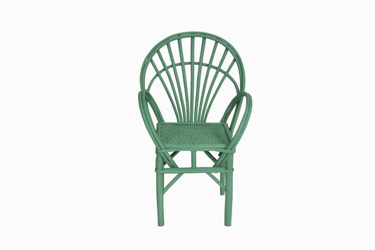 Bentwood and rattan chair Ref B green