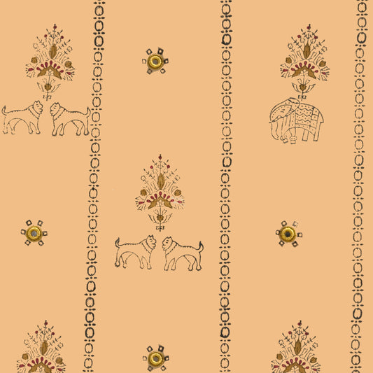 Traditional Raj 2m Wall - Nailana - Mushroom