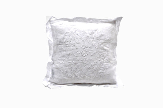 White organza cushion